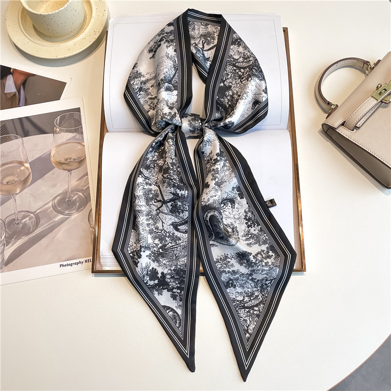 Face Scarf Mask - Luksusowe długie apaszki, cienkie opaski do