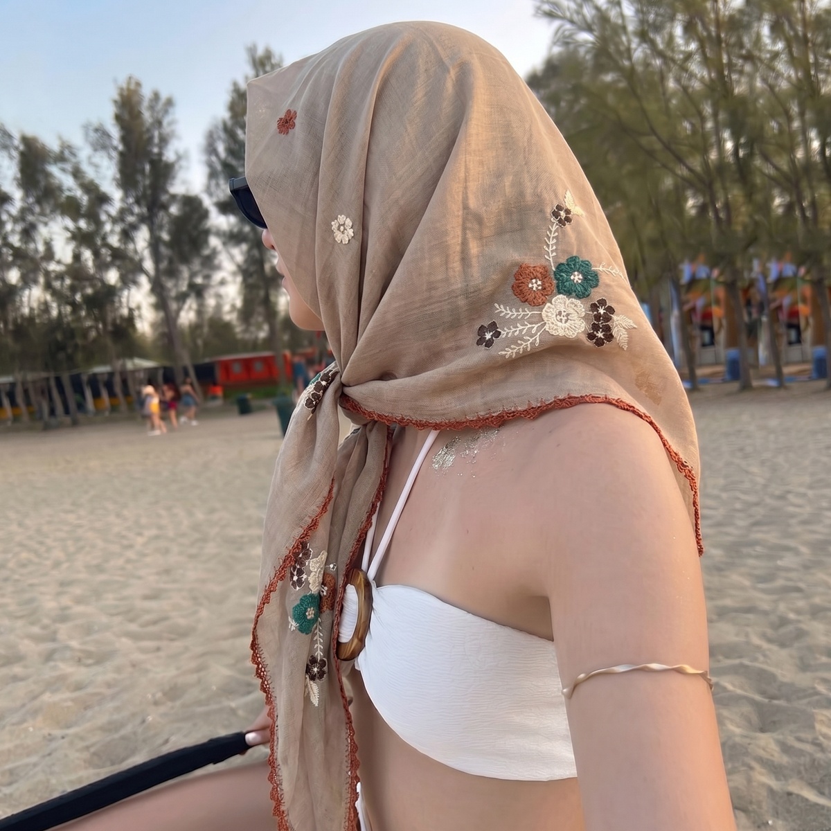 Scarf Silk Square - Kwadratowa chusta szalik hidżab bandana chusteczka