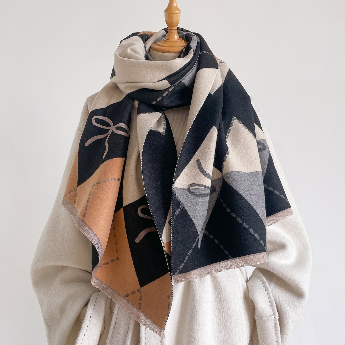 Damski szal z imitacji kaszmir – Pashmina Wrap Large recenzja i cena