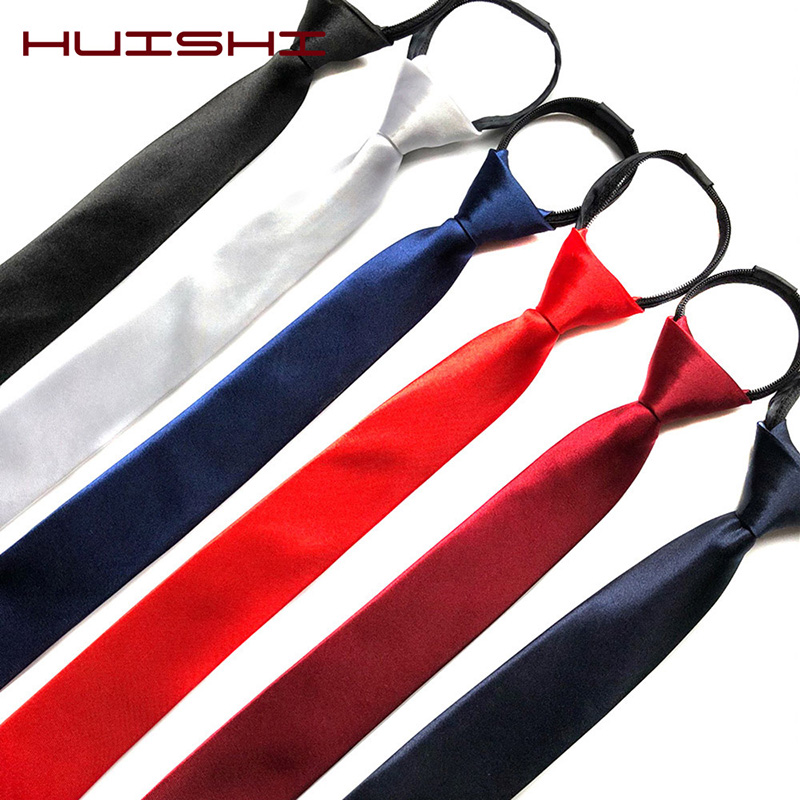 HUISHI męski krawat na zamek b – Skinny Tie Men recenzja i cena