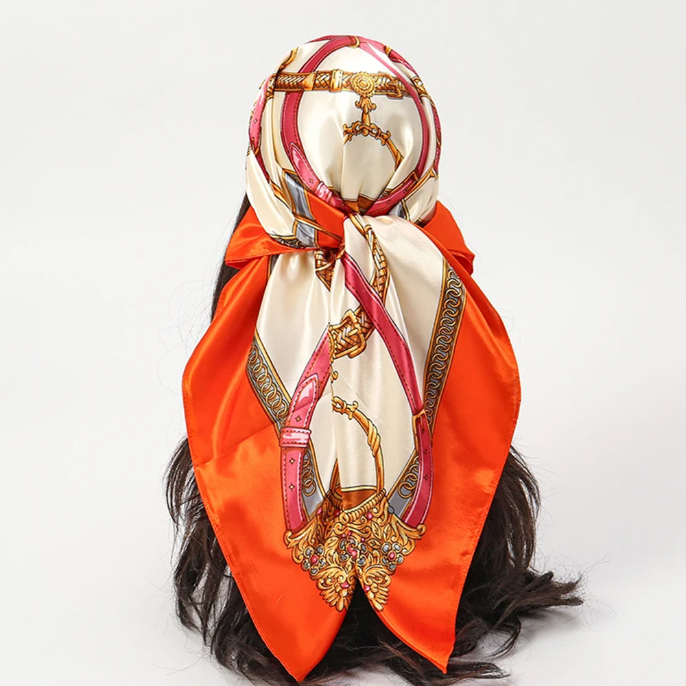 Modne szaliki 90*90cm damskie  – Face Scarf Mask recenzja i cena