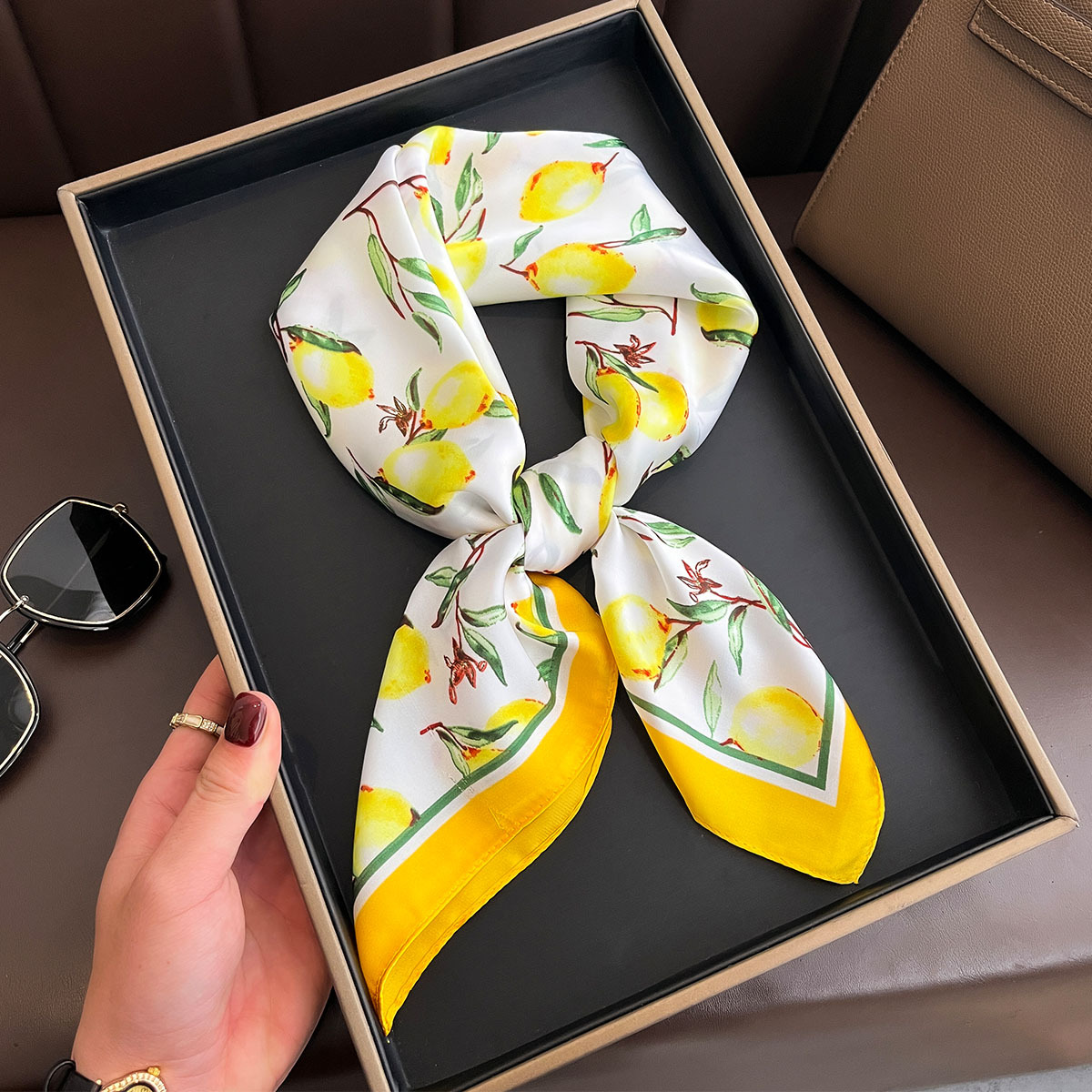 2025 Nowy żółty nadruk cytryny – Face Scarf Mask recenzja i cena