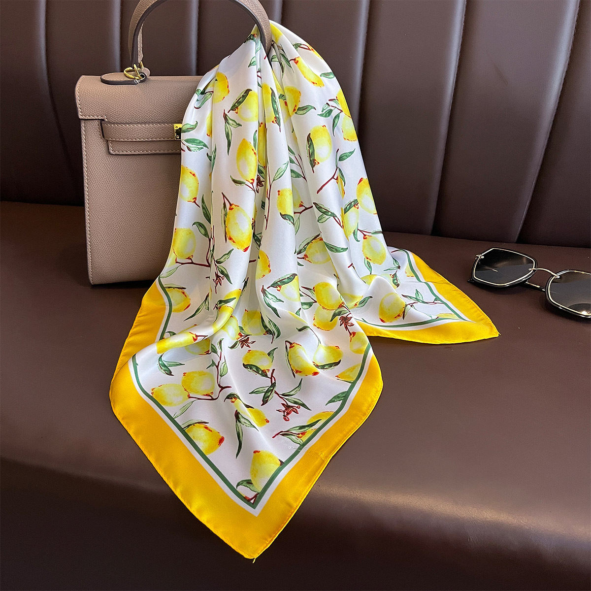 2025 Nowy żółty nadruk cytryny – Face Scarf Mask recenzja i cena