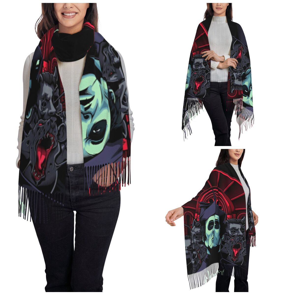 Szal damski Ghost Band, ciepły – Pashmina Wrap Large recenzja i cena